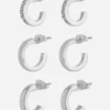 3-pack mini hoop earrings
