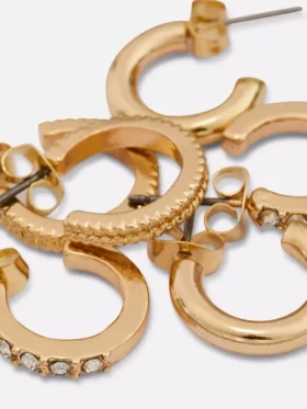 3-pack mini hoop earrings
