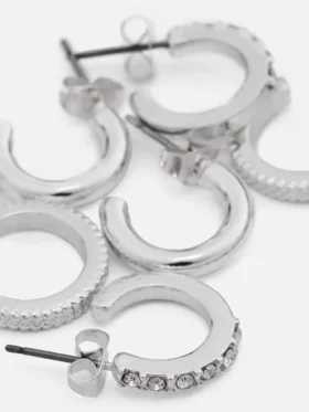 3-pack mini hoop earrings