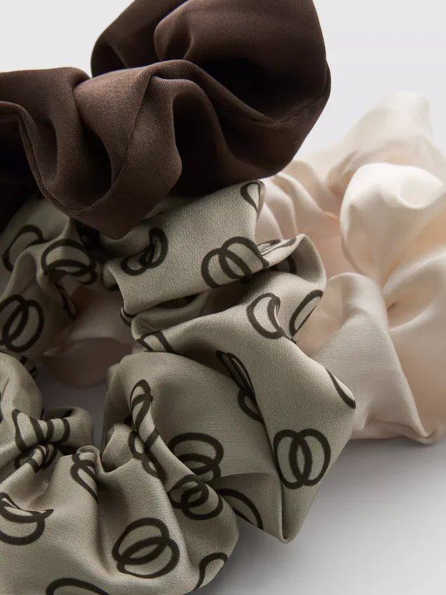 3-pack multi scrunchies