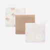 3-pack square muslin blankets