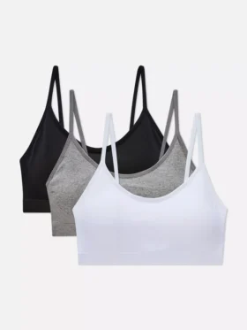 3-pack wireless cropped cami bralette