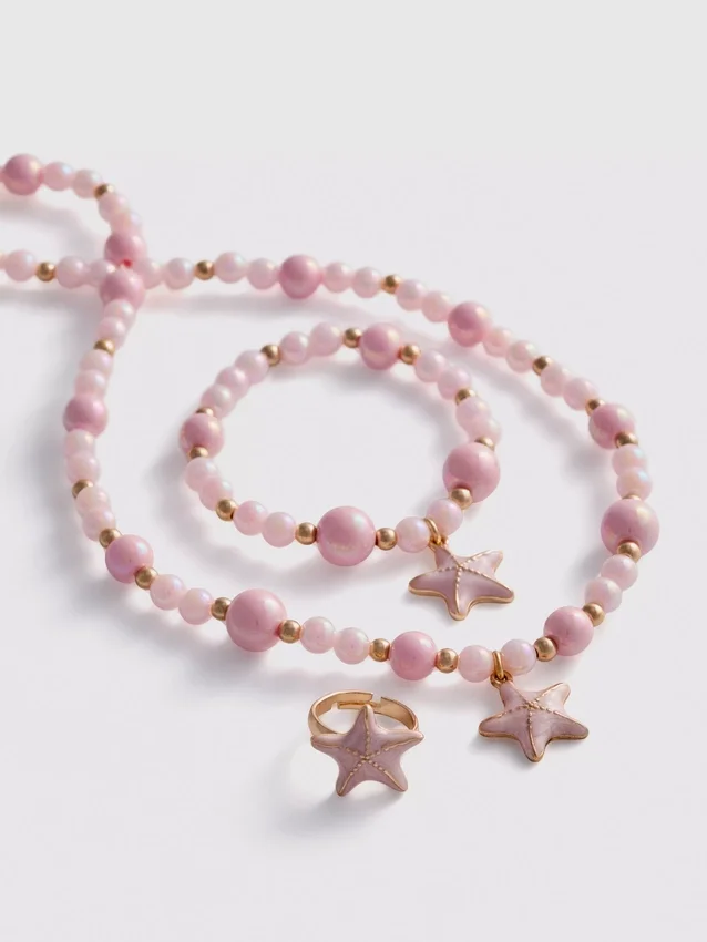 3-piece starfish charm jewelry set