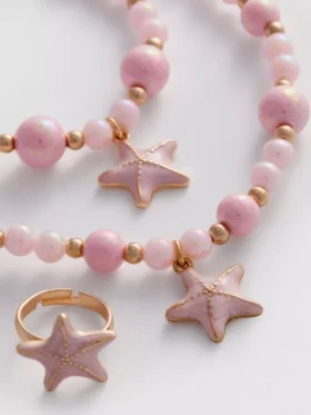 3-piece starfish charm jewelry set