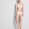 3d floral tie side bikini bottoms