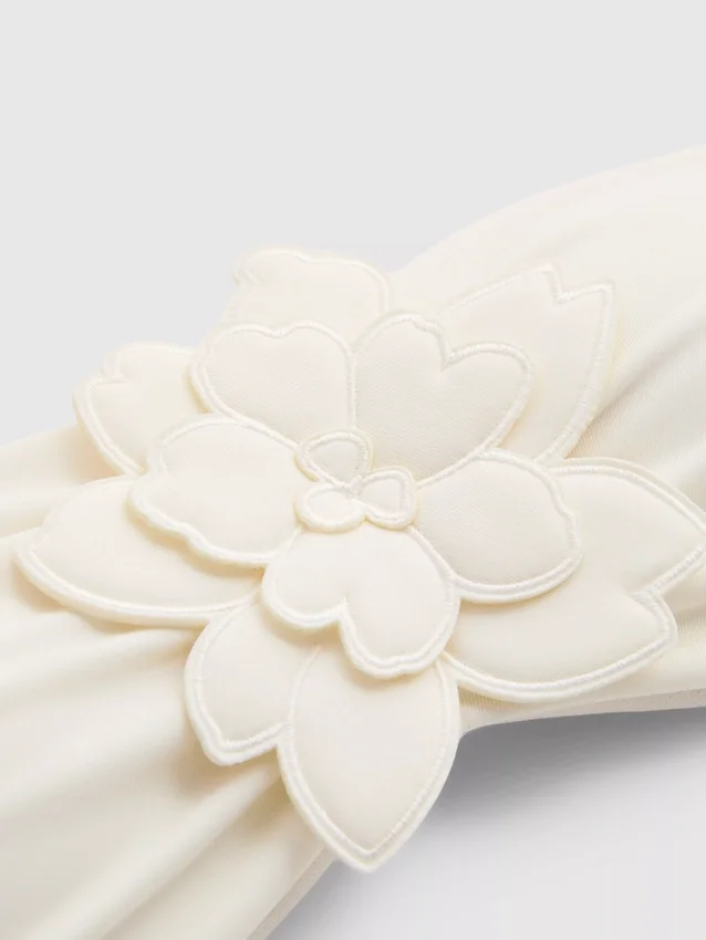 3d flower bandeau bikini top