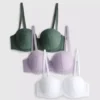 3pk a-e lace balcony bras