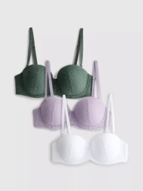 3pk a-e lace balcony bras