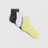 3pk active quarter crew socks