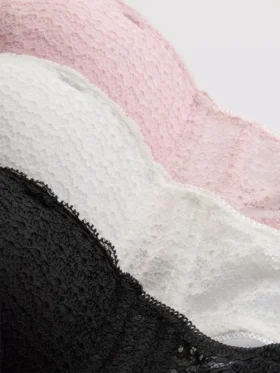 3pk all-over lace balcony bras