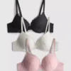 3pk all-over lace push-up bras
