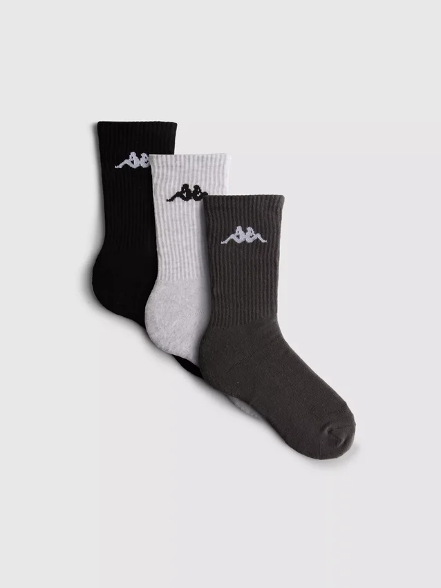 3pk cotton-rich kappa crew socks