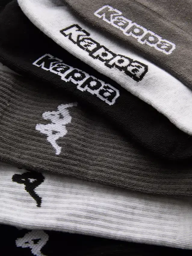 3pk cotton-rich kappa crew socks