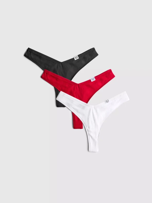 3pk cotton rich miami thongs