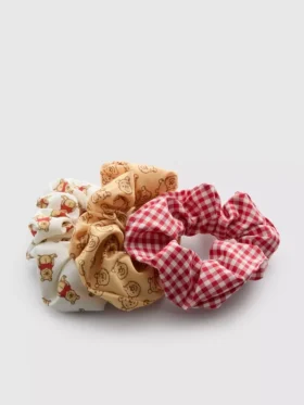 3pk disney's winnie the pooh graphic scrunchies