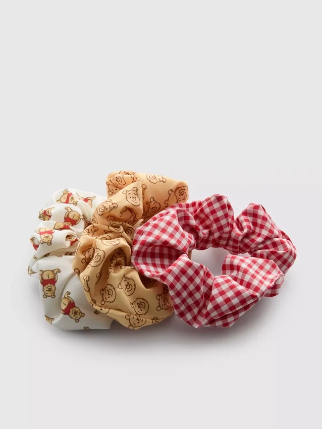 3pk disney's winnie the pooh graphic scrunchies