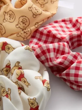 3pk disney’s winnie the pooh graphic scrunchies