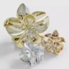 3pk flower claw clips