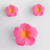 3pk flower hair clips