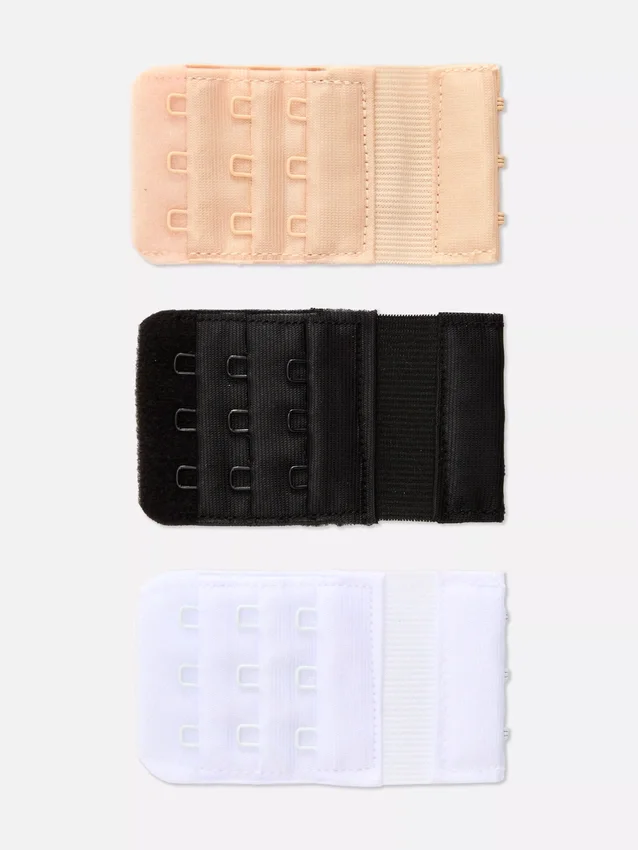 3pk hook and eye bra extender