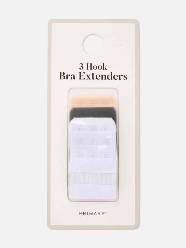 3pk hook and eye bra extender