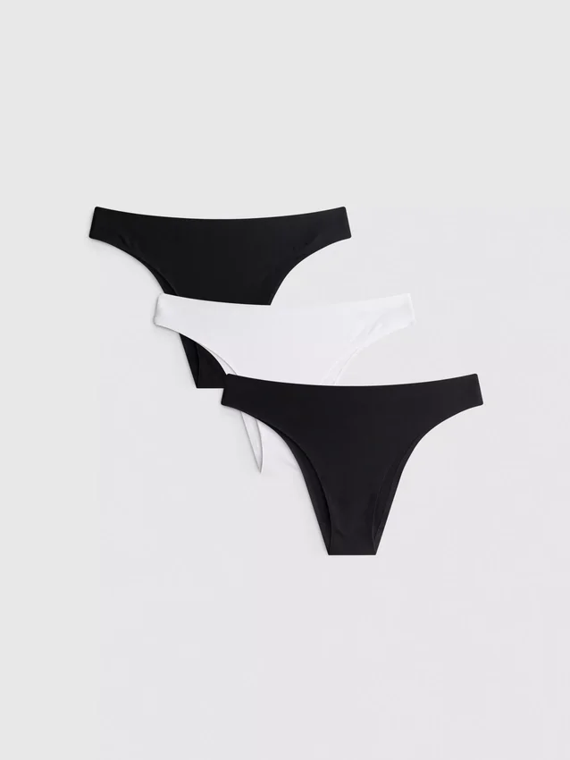 3pk invisible brazilian thongs