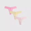 3pk lace bandeau thongs