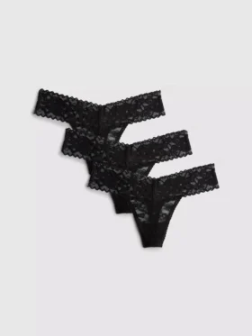 3pk lace bandeau thongs
