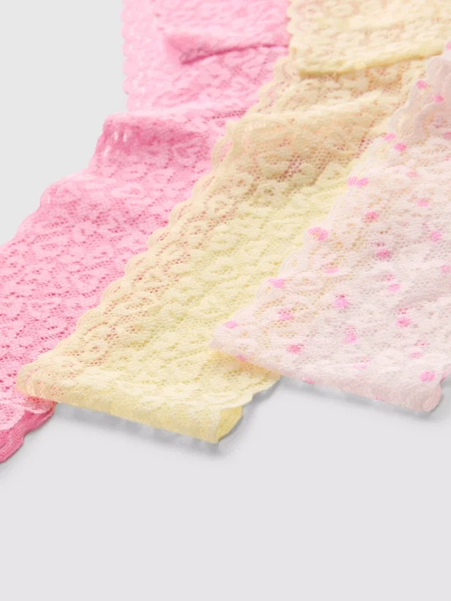 3pk lace bandeau thongs