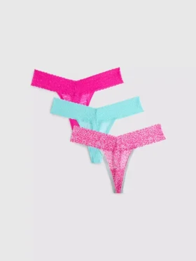 3pk lace thongs