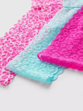 3pk lace thongs