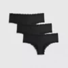 3pk lace-trim hipster briefs