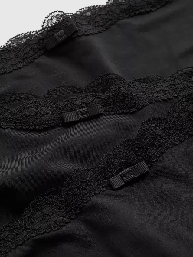 3pk lace-trim hipster briefs