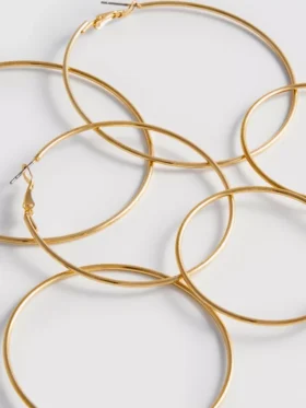 3pk large hoop earrings