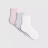 3pk lettuce trim ankle socks