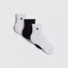 3pk microfiber quarter crew active socks