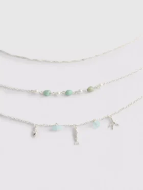 3pk mixed charm necklaces