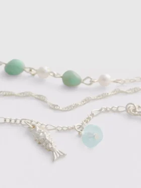 3pk mixed charm necklaces
