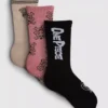 3pk one piece ribbed socks