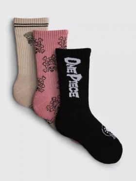 3pk one piece ribbed socks