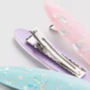3pk oval resin hair clips
