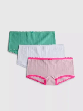 3pk pointelle mini boy shorts