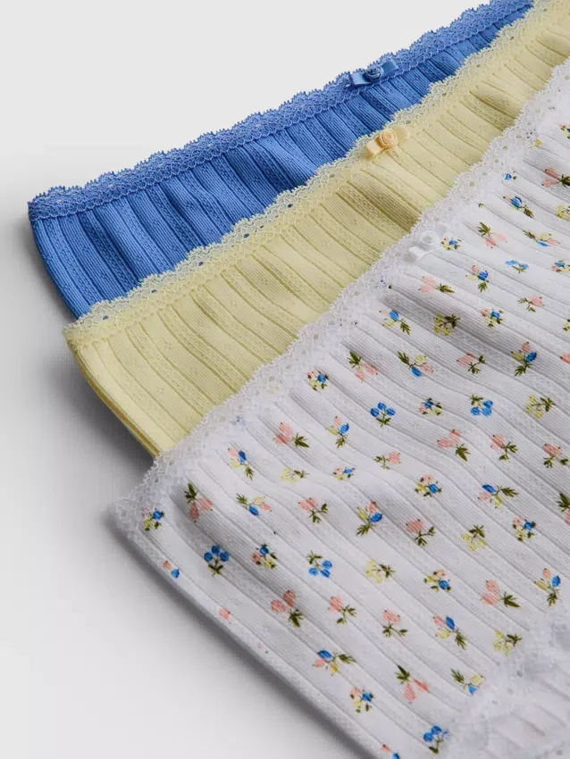 3pk pointelle mini boy shorts