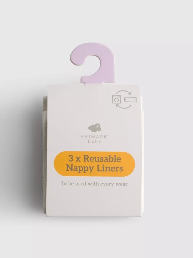 3pk reusable diaper liners