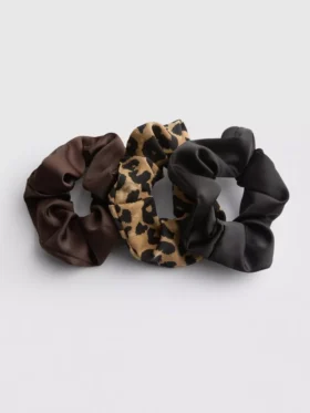 3pk satin hair scrunchies