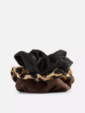 3pk satin hair scrunchies