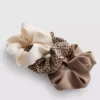 3pk satin hair scrunchies