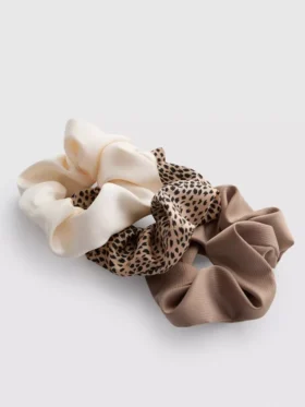 3pk satin hair scrunchies