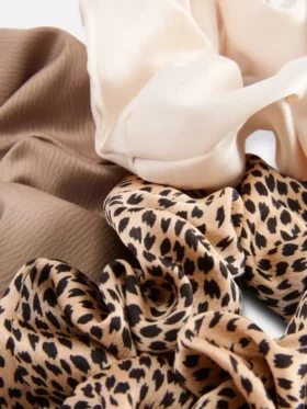 3pk satin hair scrunchies