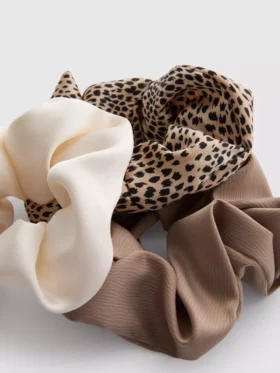 3pk satin hair scrunchies